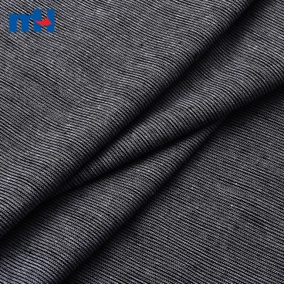 Tessuto a maglia jersey slub di poliestere e viscosa
