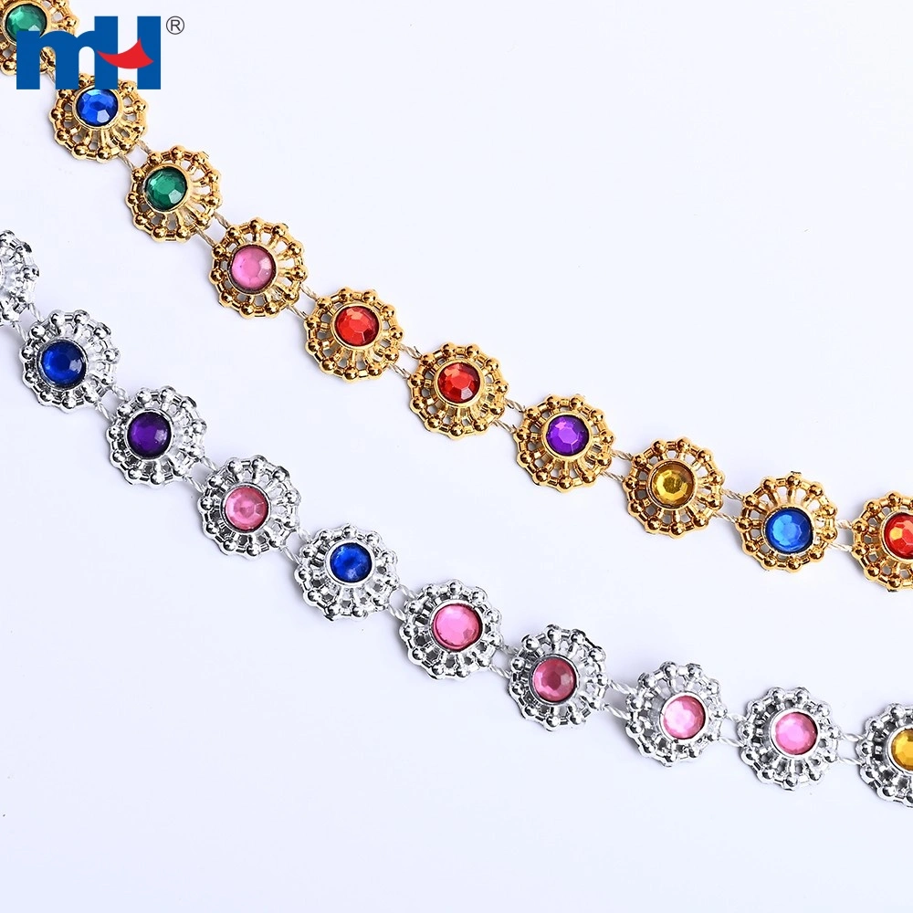 22 mm Strasskette aus Kunststoff