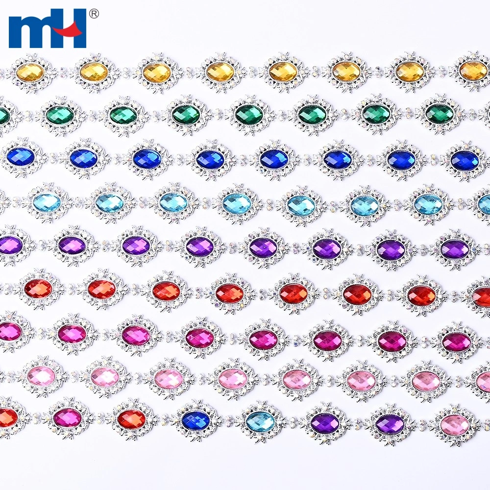 22 mm Strasskette aus Kunststoff