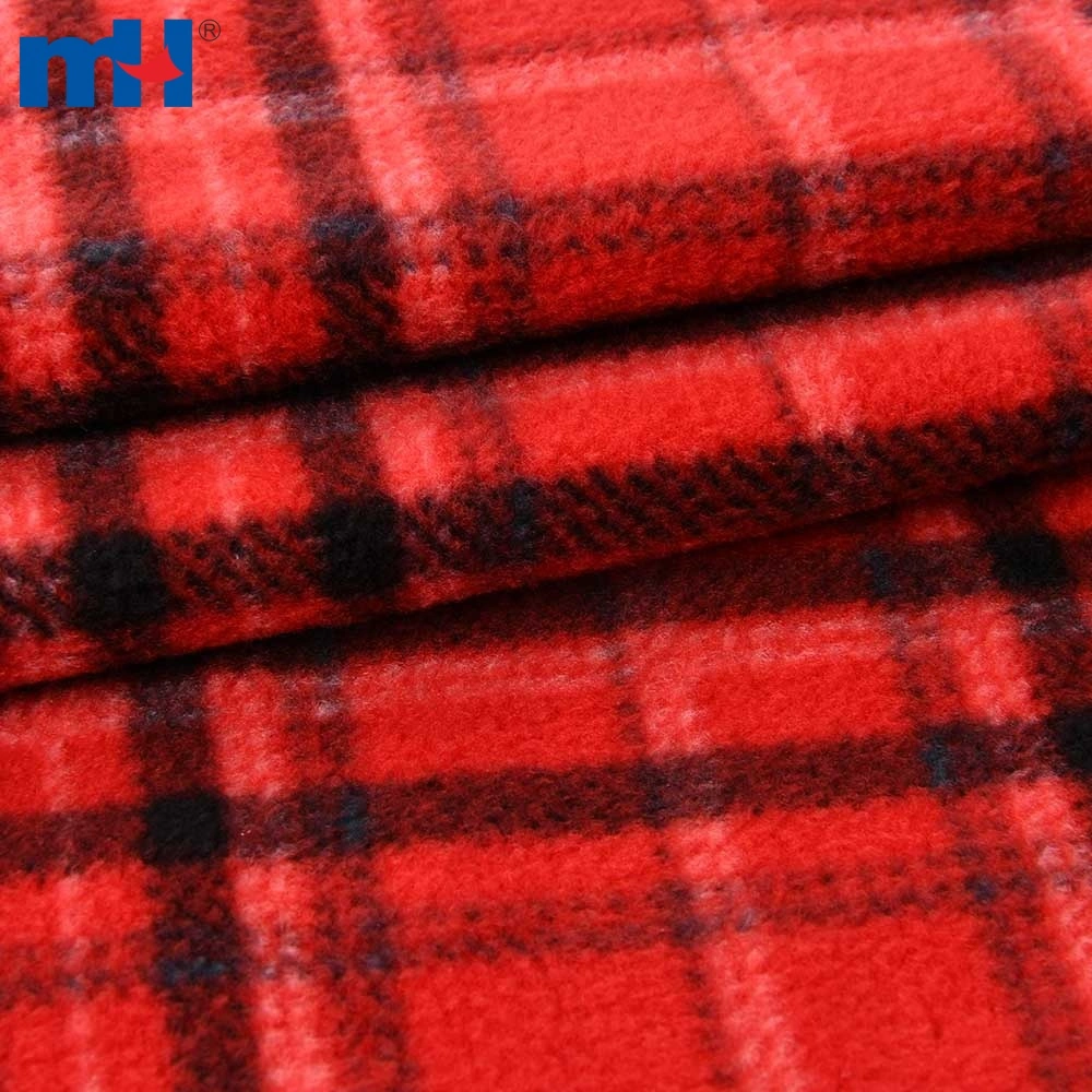 Printed Polar Fleece Fabric pattern detail