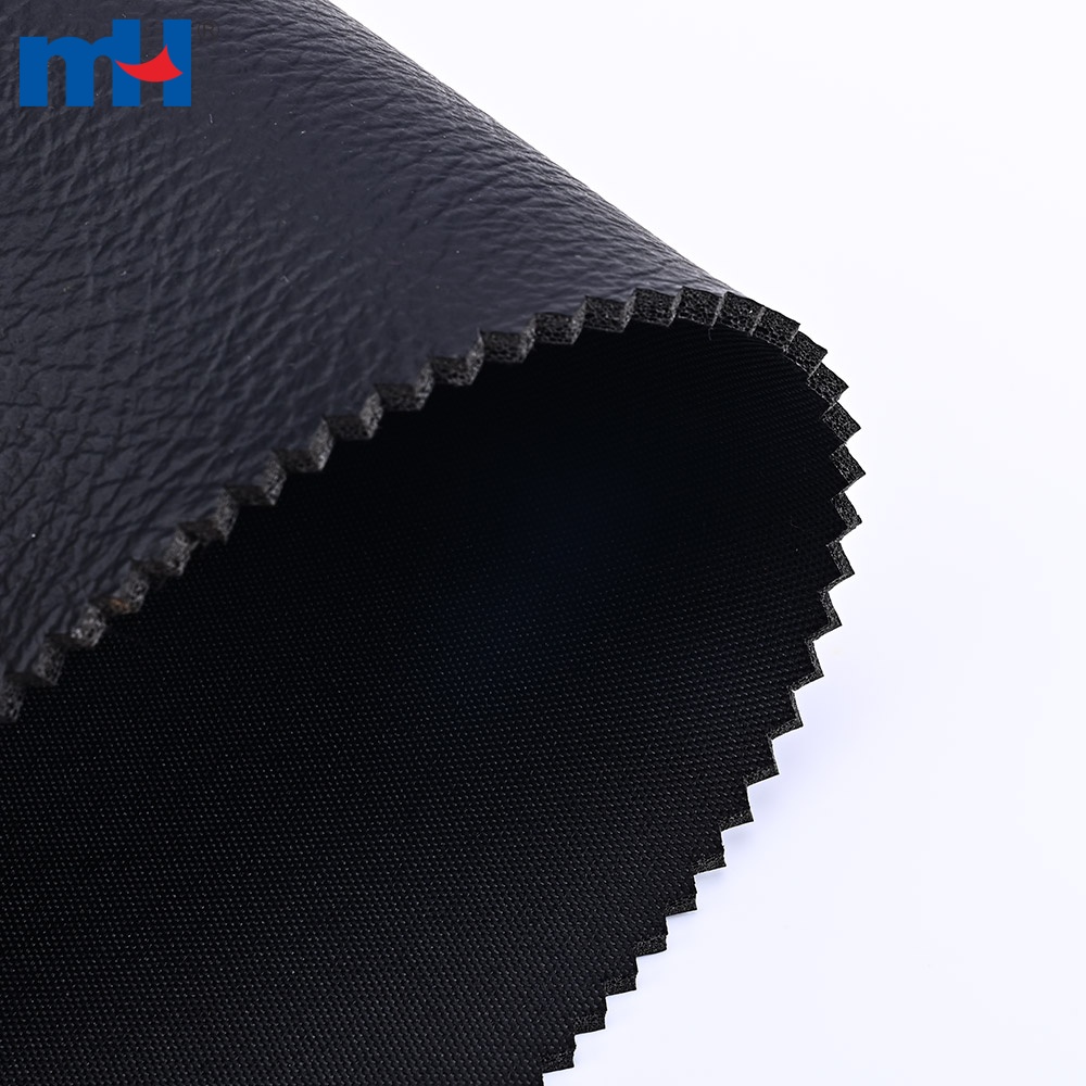 Detalle de la textura del cinturón de PVC en cuero