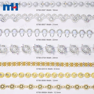 16mm Plastic Rhinestone Chain