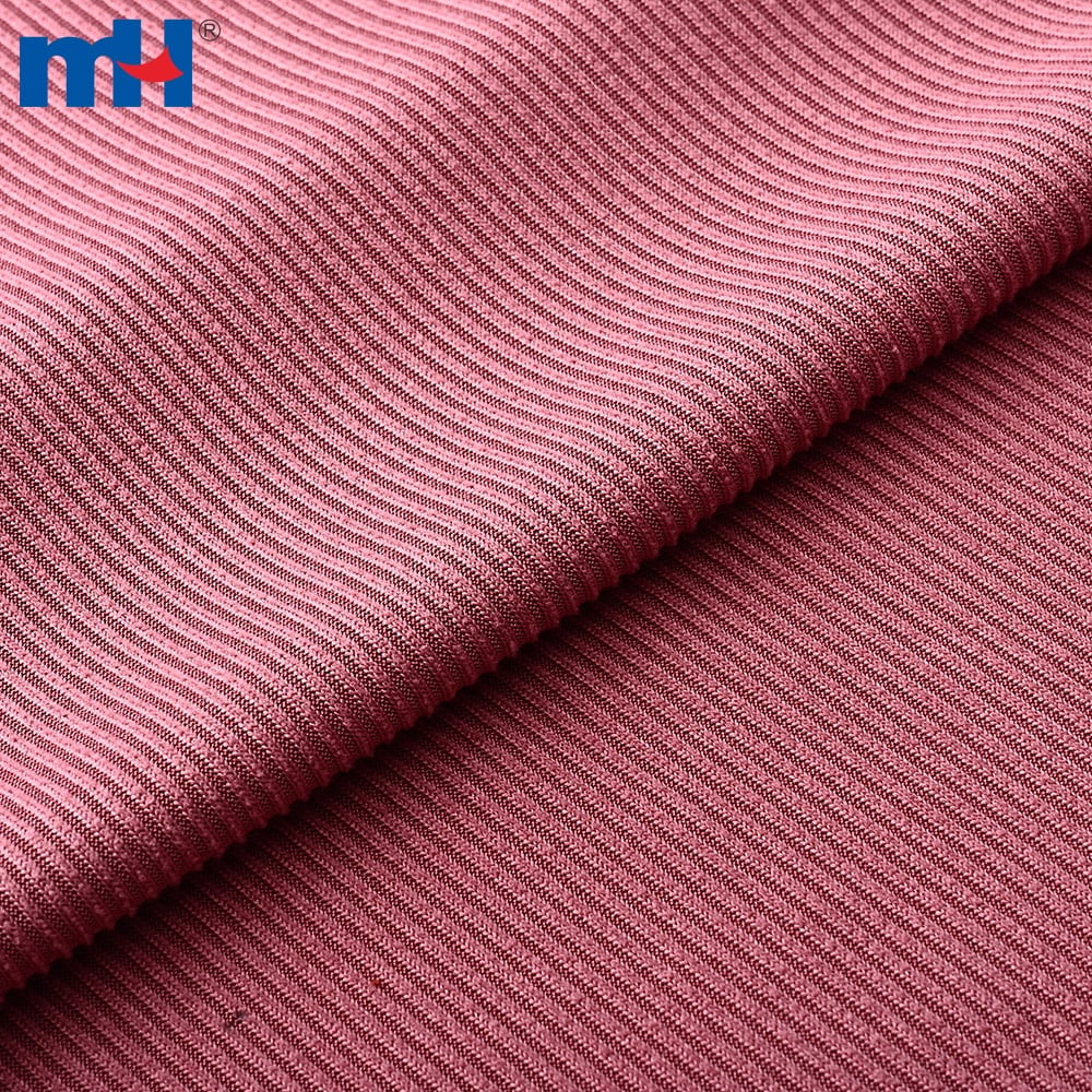 Tessuto a coste 2x2 in poliestere ed elastan, 160 g/m² (vista dettagliata)