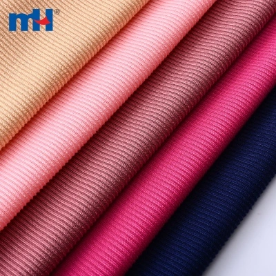 Vải dệt kim gân 2x2 bằng polyester spandex