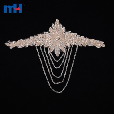 Beaded Sequin Flower Lace Applique