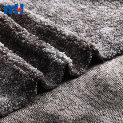 100% Polyester Solid Color Faux Sherpa Lamb Fur Fabric