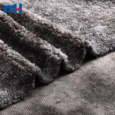 100% Polyester Solid Color Faux Sherpa Lamb Fur Fabric