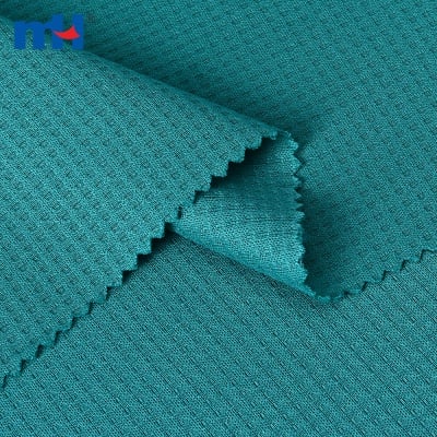 Grid Honeycomb Interlock Fabric waffle surface detail