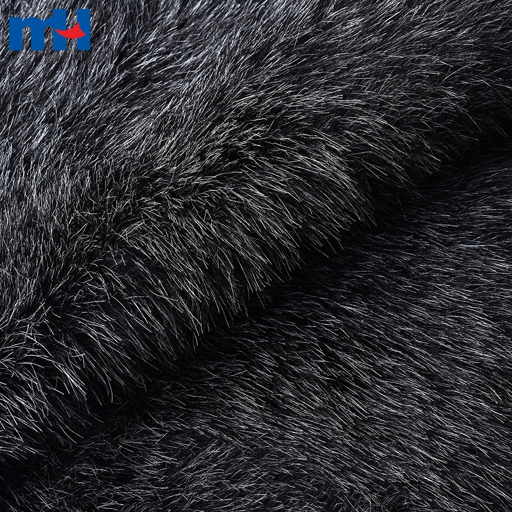 Mixed Color Faux Fur Fabric 580g/m color depth detail