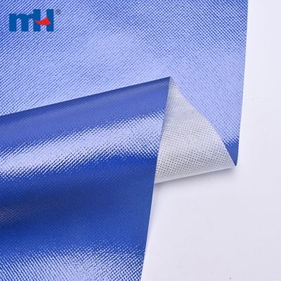 Vue détaillée du tissu non tissé spunbond en PP laminé avec film OPP imprimé