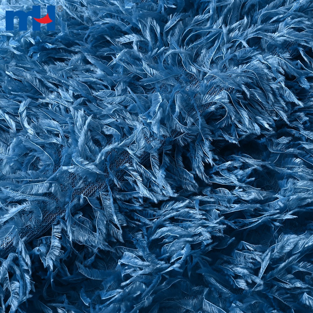Silky Feather Velvet Faux Fur Fabric hand-feel and drape