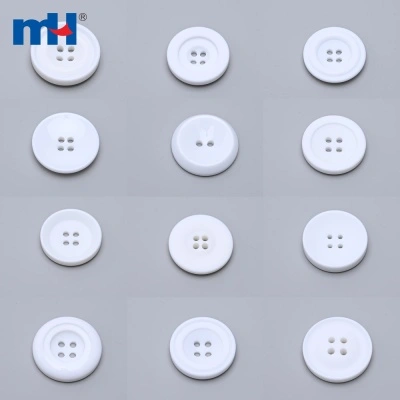 Single Color Four Hole Resin Button