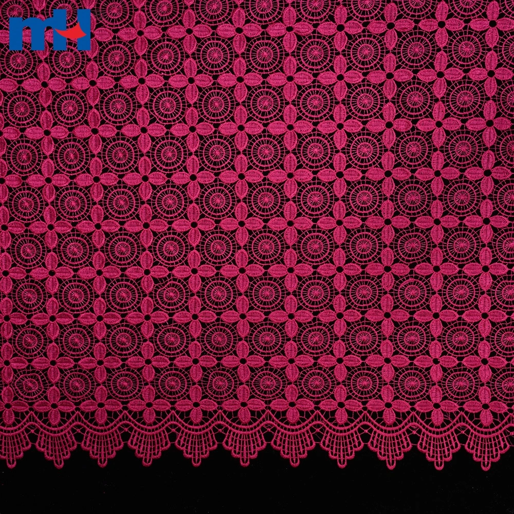 détail du tissu de dentelle chimique soluble dans l'eau
