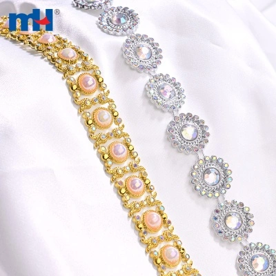 Cadena de diamantes de imitación de plástico AB