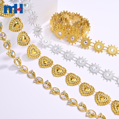 Chaîne en plastique AB strass de 27 mm