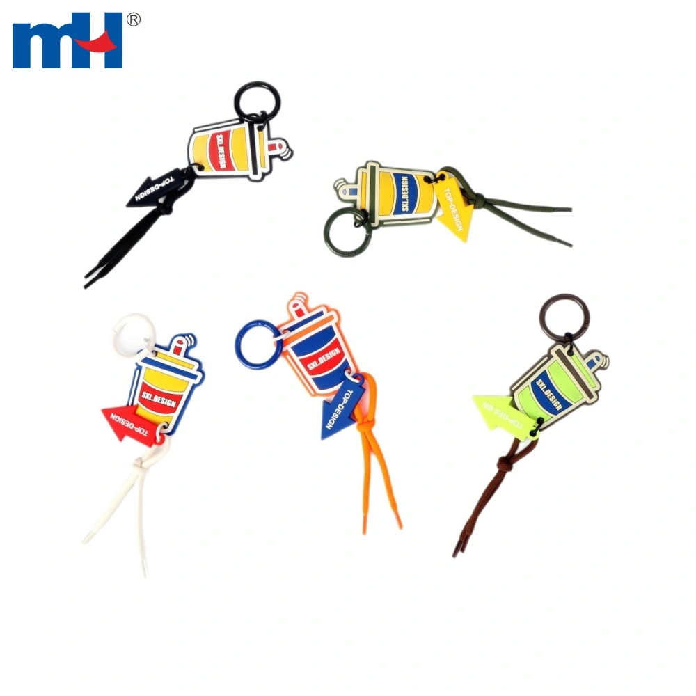 Assorted drink cup charms scattered flat