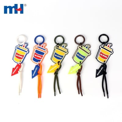 Drink Cup PVC Keychain with Arrow Charm