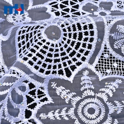 Laser Embroidered Chemical Lace Fabric