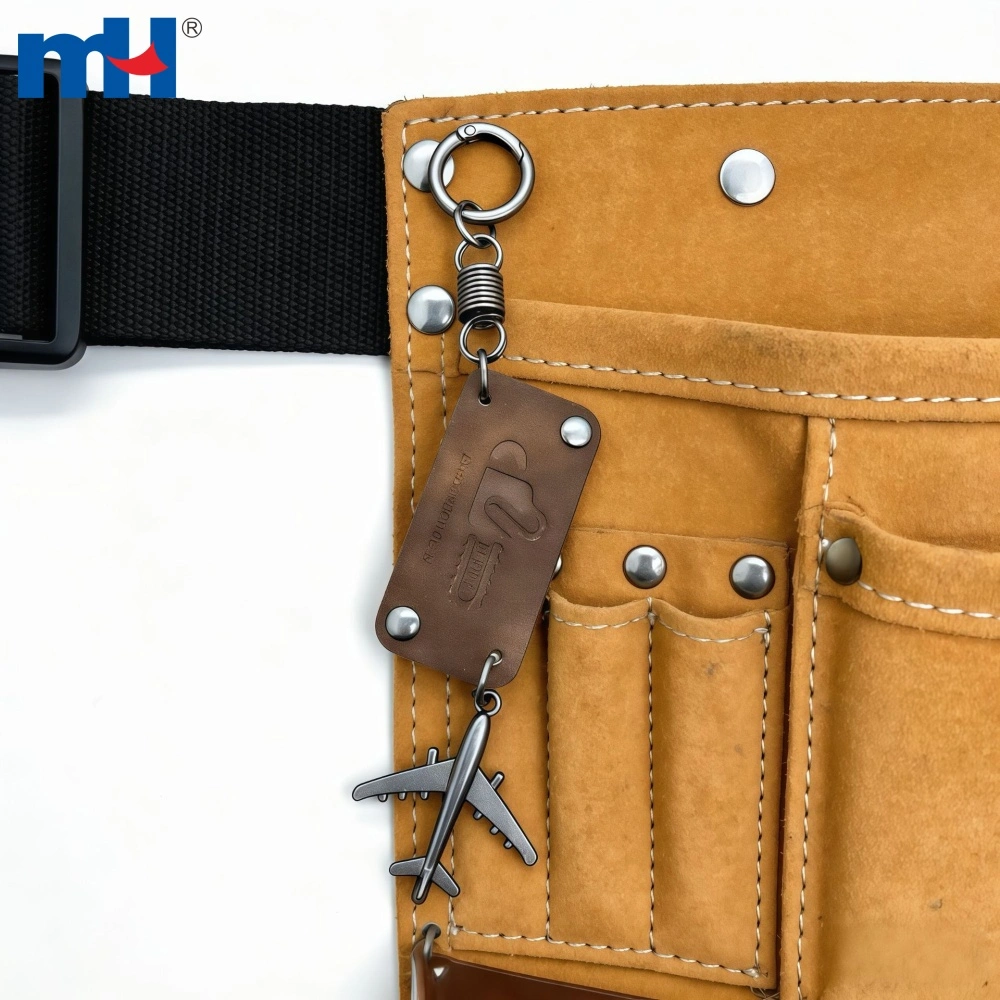 Workwear jacket styled with the airplane keychain