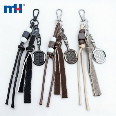 Mini Tennis Racket Beaded Bag Charm