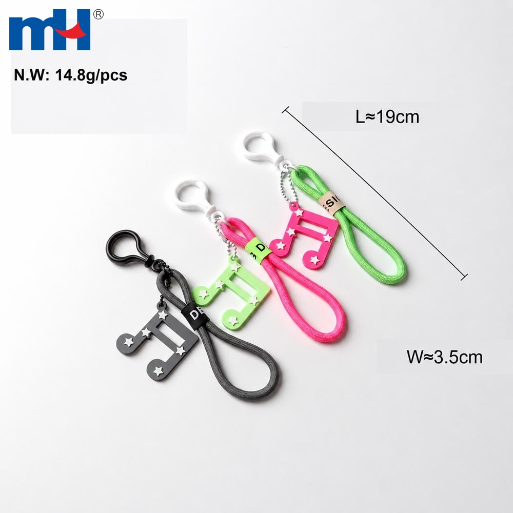 music-note-pvc-keychain-charm-size-specification