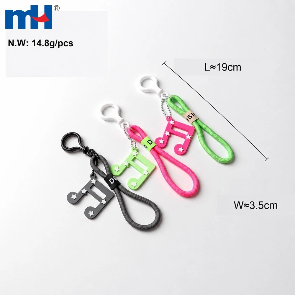 music-note-pvc-keychain-charm-size-specification