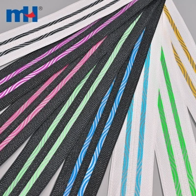 No.3 Nylon Zipper Long Chain with Reflective Strip