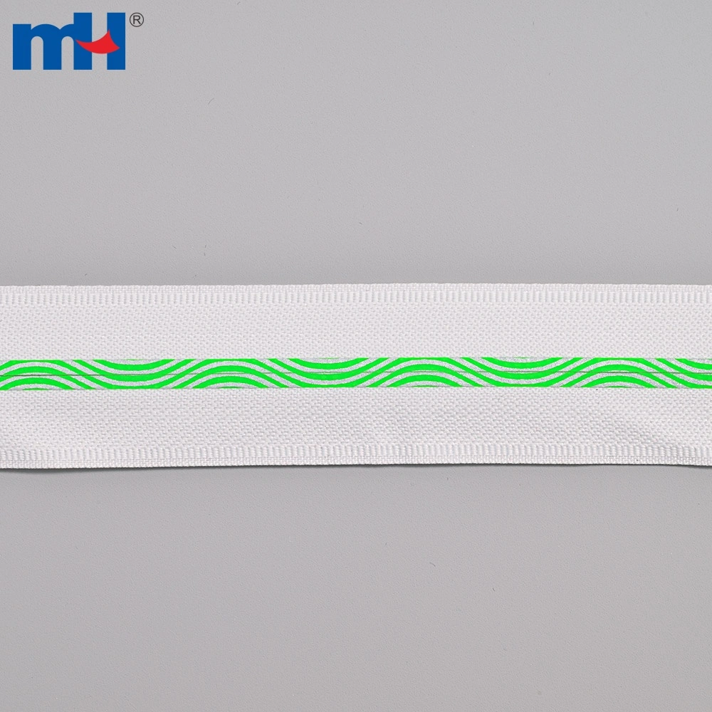 Detailansicht des langen Nylon-Reißverschlusses Nr. 7 mit reflektierendem Streifen
