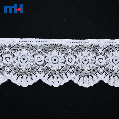 Rifinitura in pizzo tricot non elasticizzato