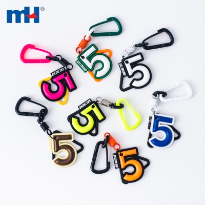 Number 5 Soft PVC Keychain Charm