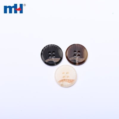 Bar-Pattern Resin Suit Button