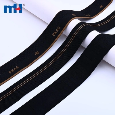 Black Jacquard Woven Elastic Tape