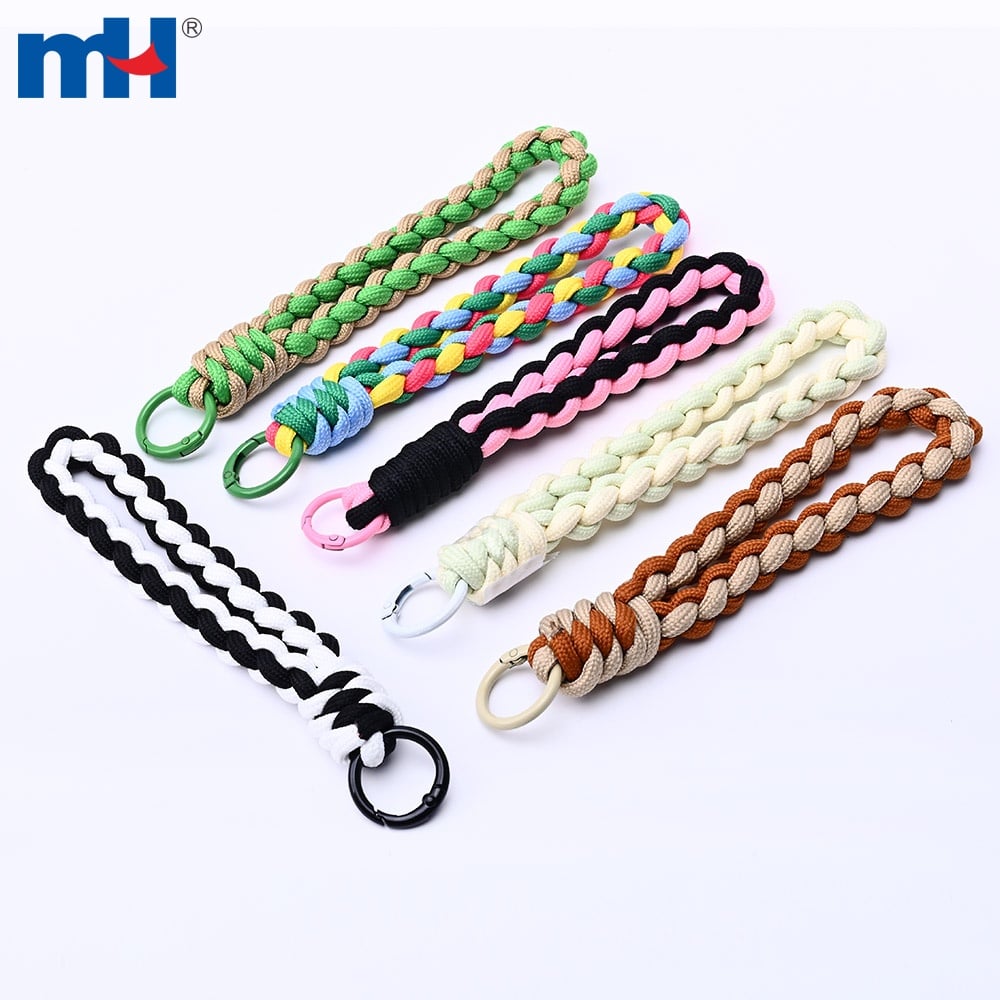 Geflochtener Paracord-Schlüsselanhänger mit Armband in allen Farben
