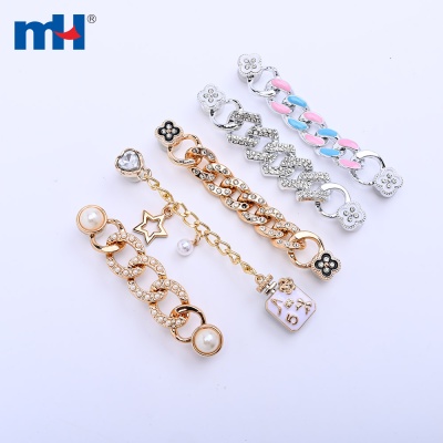 Compact Beaded Decorative Shoe Chain
