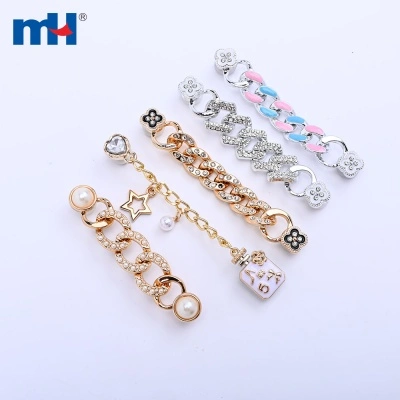 Compact Beaded Decorative Shoe Chain