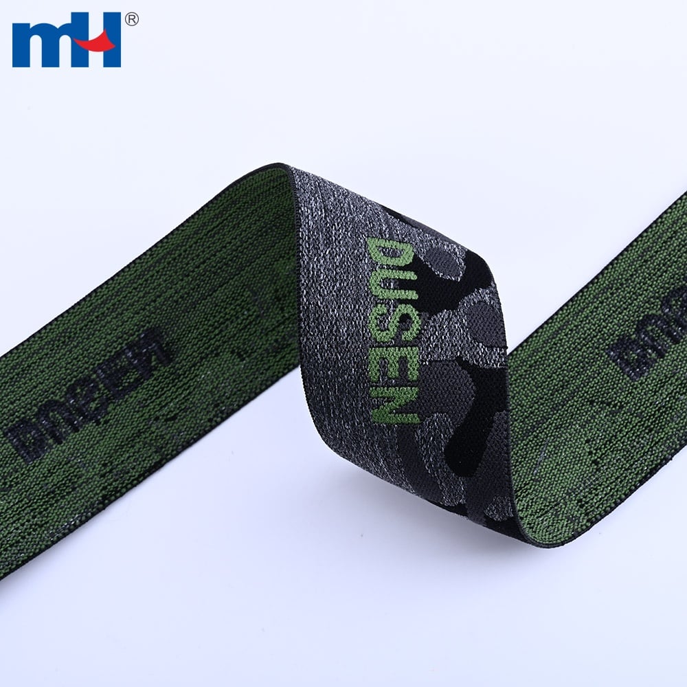Custom Jacquard Logo Woven Elastic Band pattern detail