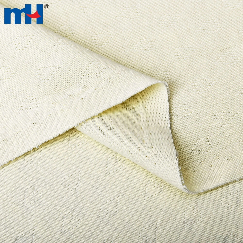 Détail du motif du tissu jacquard double face ignifugé