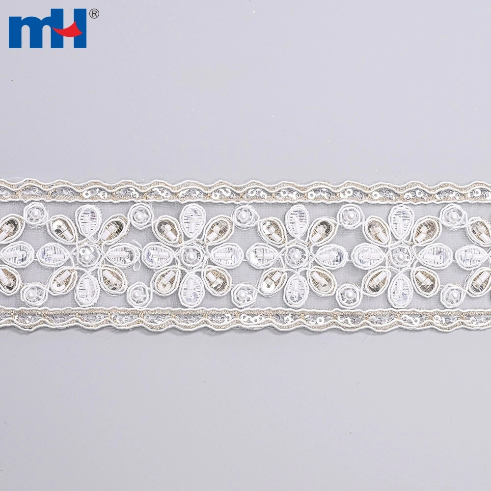 26NL-1790 Paillettenspitzenbesatz