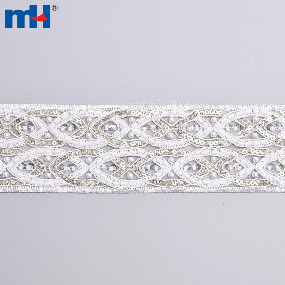 26NL-1803 Paillettenspitzenbesatz