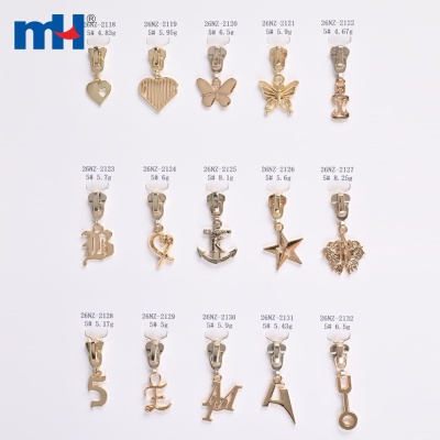 Cursor de zíper decorativo com trava automática nº 5