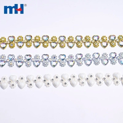 Cadena de plástico con diamantes de imitación