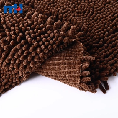 Tissu chenille en polyester et nylon