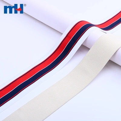 Striped Fold-Over Woven Elastic Tape