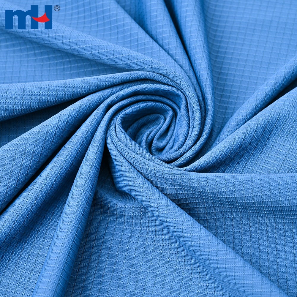 Details zur Oberfläche des wasserdichten Jacquard-Feinkarogewebes mit 4-Wege-Stretch