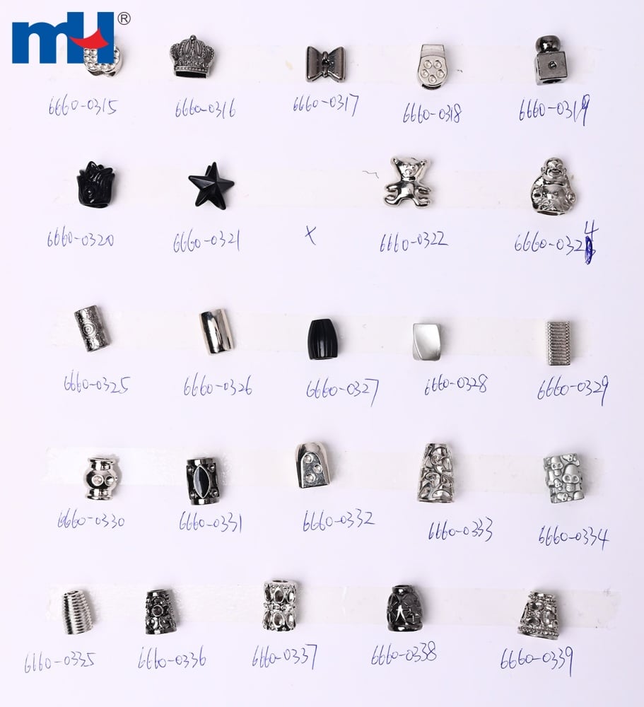 Sink qotishma dekorativ shnur uchi to'xtatuvchisi qoplamasi tafsilotlari