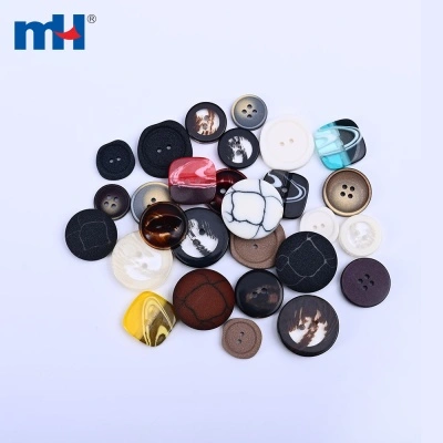 Assorted Pattern Resin Button