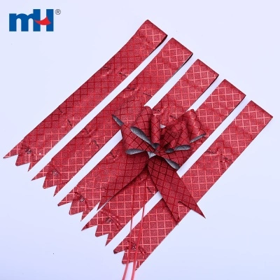 Diamond-Grid Glitter Pull Ribbon