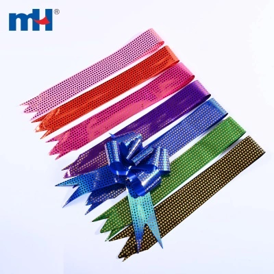 Dotted Metallic Paper Pull Ribbon