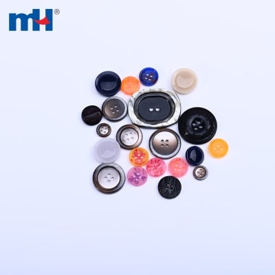 Flower Pattern Resin Button