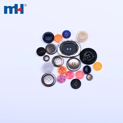Flower Pattern Resin Button